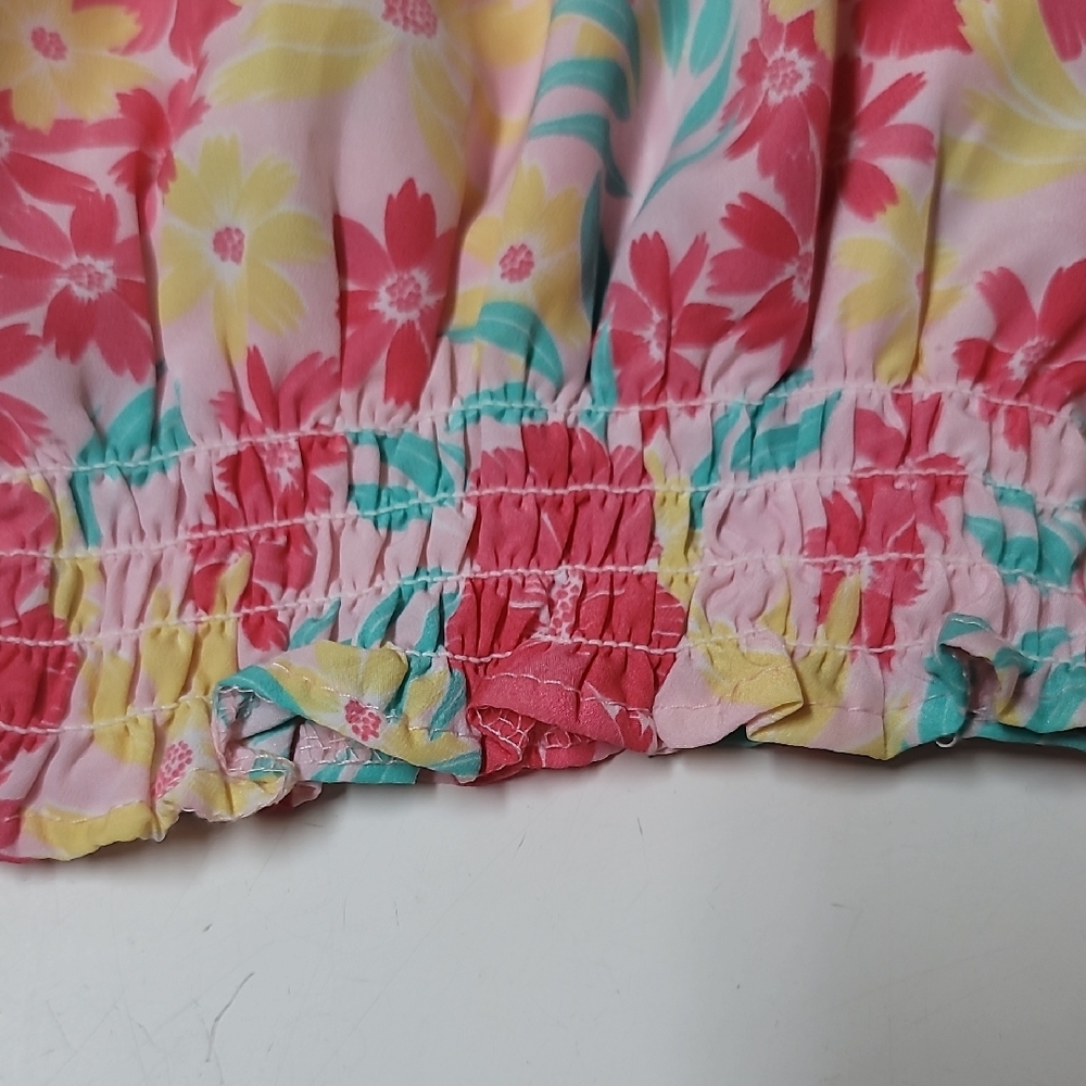 Kids Floral Ruffle Tank Top 🪷 - Picture 3 of 7